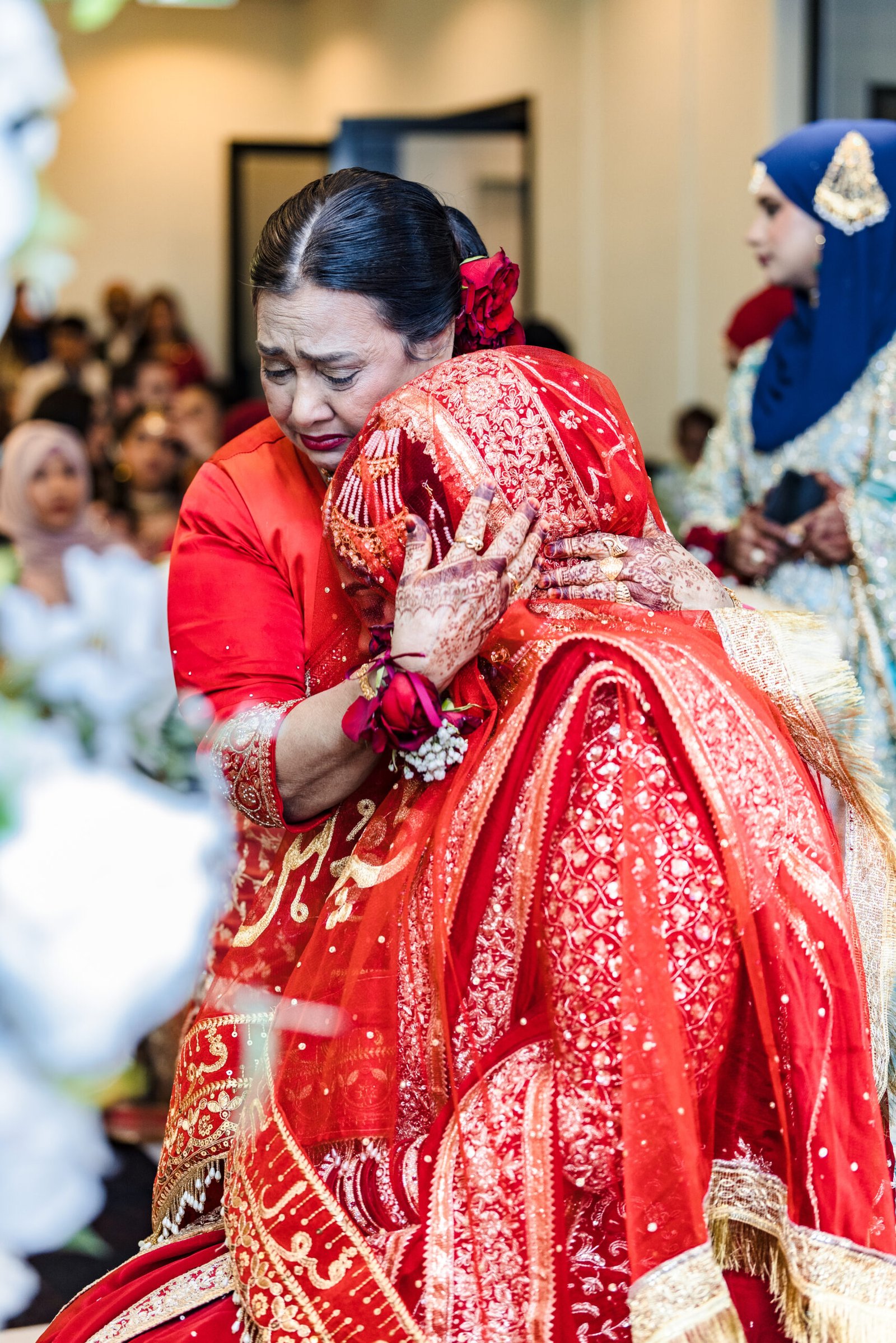 Candid wedding moment